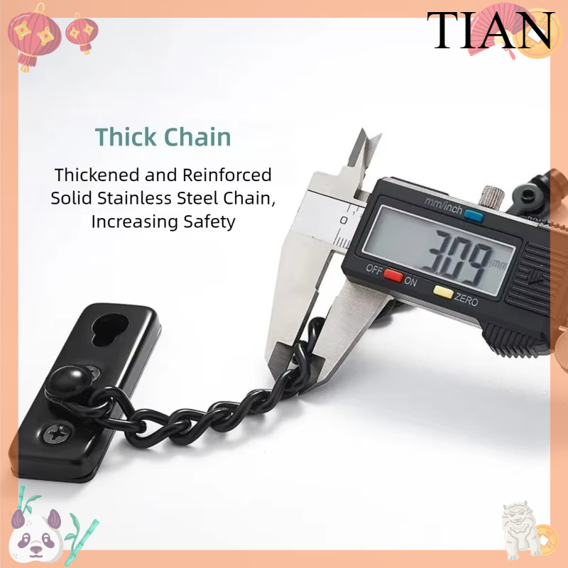 Security Chain Door - โซ่ล็อคประตูสแตนเลสสำหรับโรงแรมและบ้าน ป้องกันการโจรกรรม โซ่ล็อคเพื่อความปลอดภัยสำหรับประตูบ้าน มีให้เลือกหลายสี