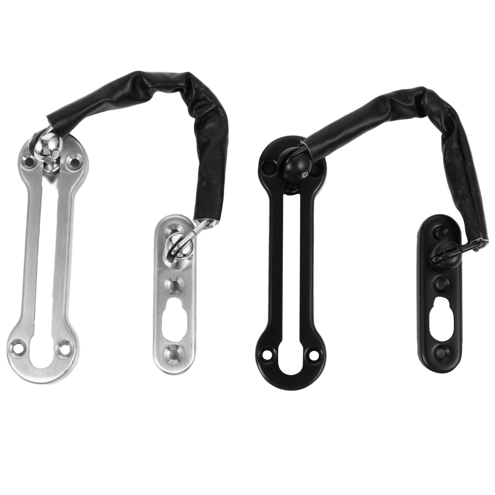 Security Chain Door - 2 ชิ้น โซ่ล็อคประตูป้องกันการโจรกรรม สแตนเลส กลอนนิรภัย โซ่ล็อคประตูเพื่อความปลอดภัย