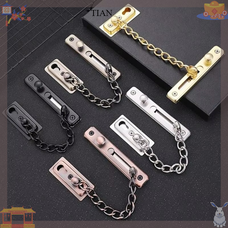 Security Chain Door - โซ่ล็อคประตูพร้อมกลอนล็อค โซ่ล็อคประตูเพื่อความปลอดภัยสำหรับเด็ก ตัวล็อคบานประตู ตัวล็อคกันขโมย อุปกรณ์ฮาร์ดแวร์สำหรับโรงแรม