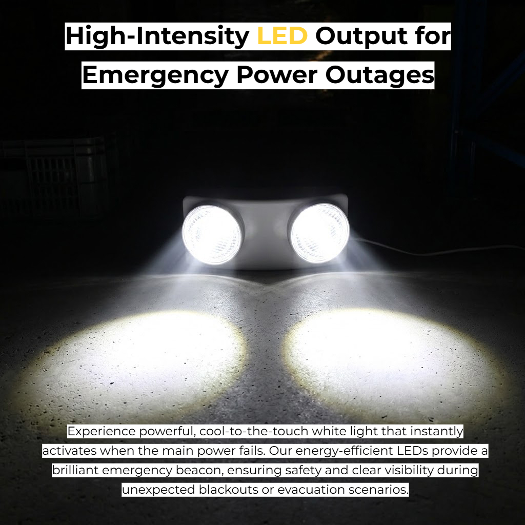 ไฟฉุกเฉิน LED แบบสองหัว ความจุ - Power Outage Light บทวิจารณ์และราคา
